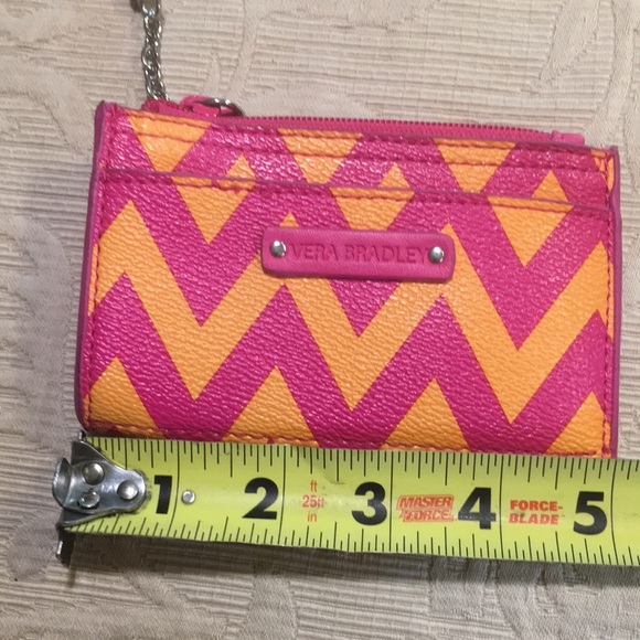 Vera Bradley Pink Slim Coin/Card Clip Purse - Picture 9 of 15